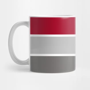 Three Classic Stripes - Red, Light Grey and Dark Grey Mug